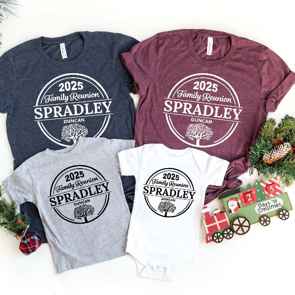 Custom Family Reunion Shirt with Name and Year, Matching Family Trip Shirts, Personalized Group Vacation Tee