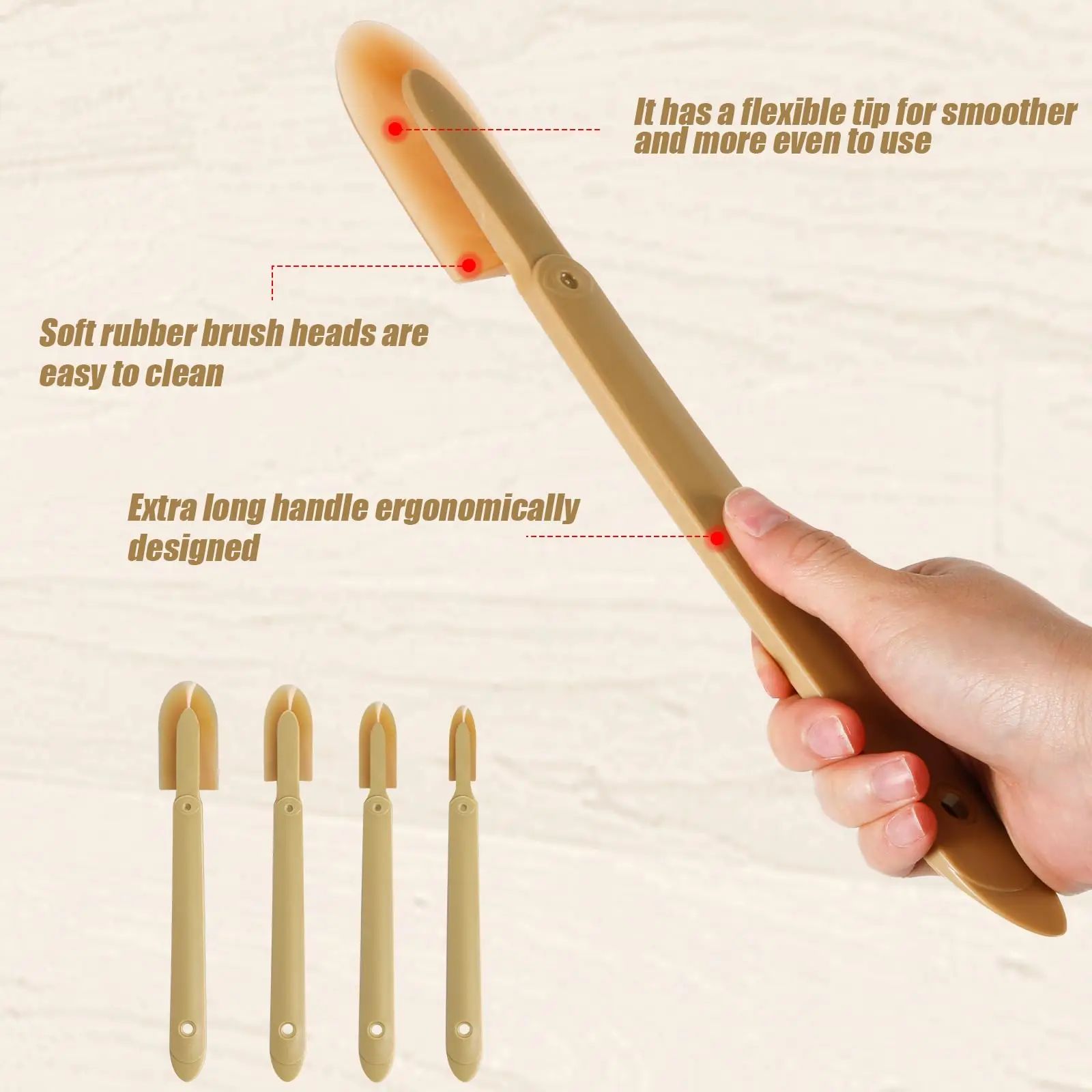 Extended-Length Silicone Caulk Finishing Spatula Set