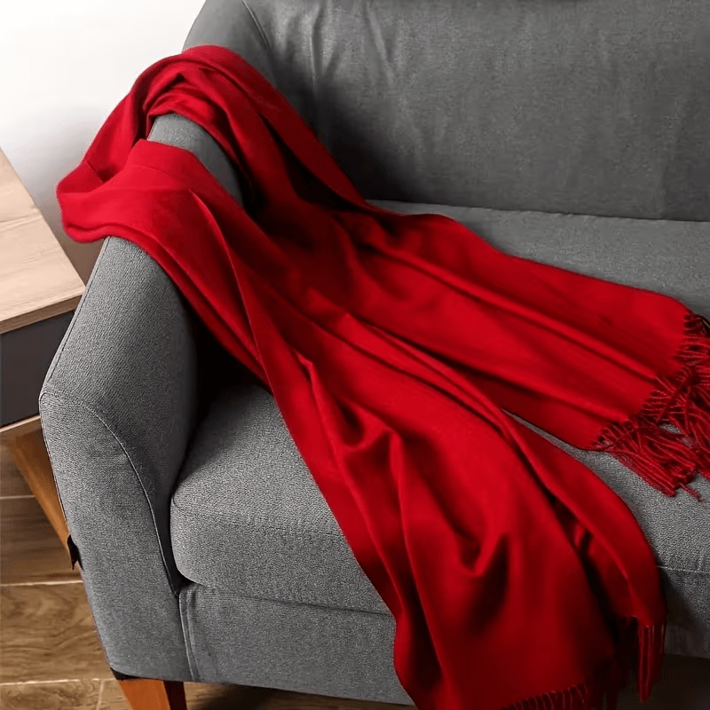 Luxury Cashmere Scarf – Soft Tassel Wrap for Men & Women