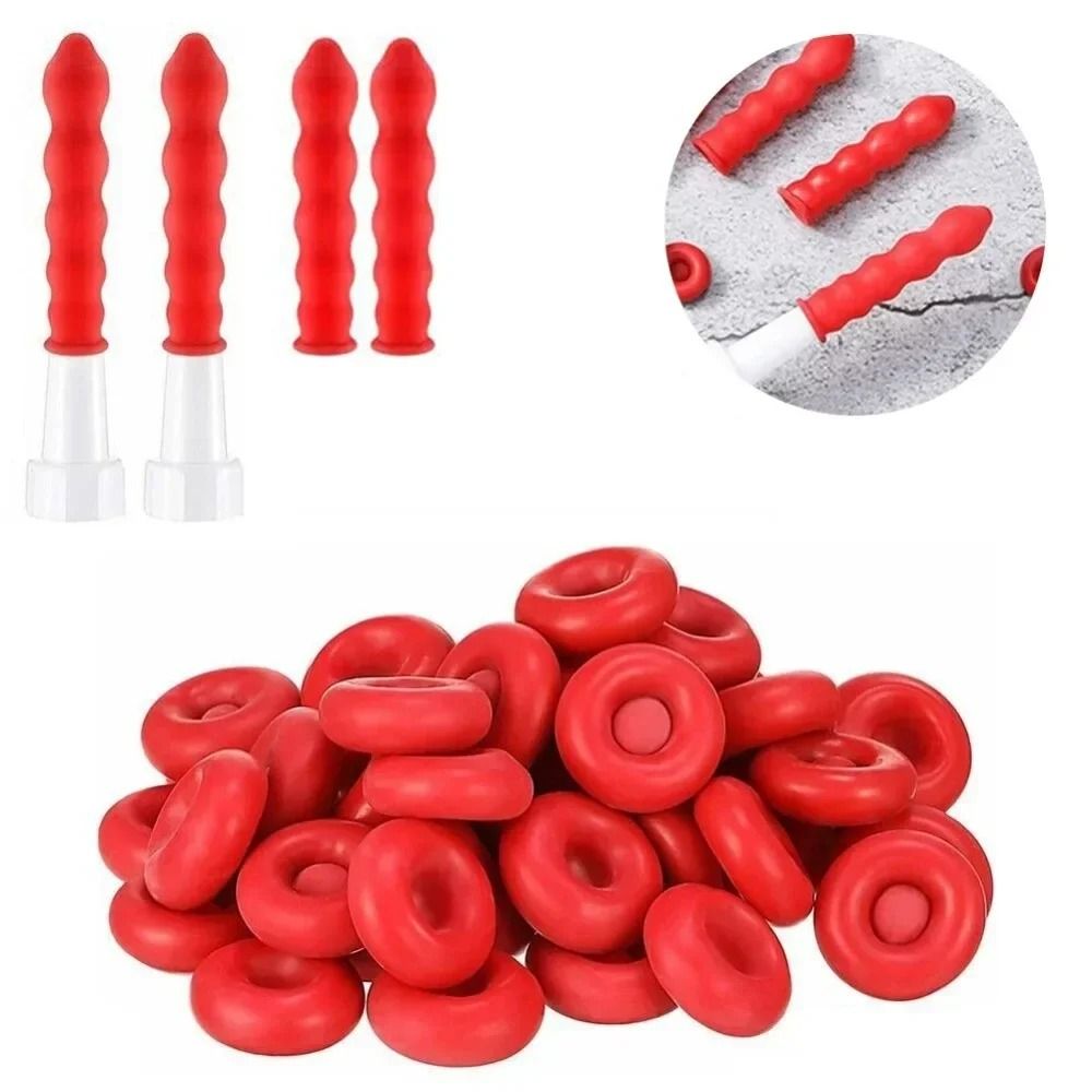 Red Caulk Saving Caps Silicone Caulk Sealer Saver for Open Tubes