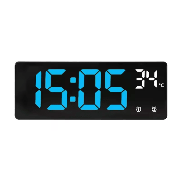 Voice Control LED Digital Alarm Clock – Temperature Display Desk Clock with Night Mode