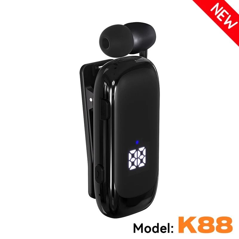 Wireless Business Earphones with LED Display and Noise Cancellation