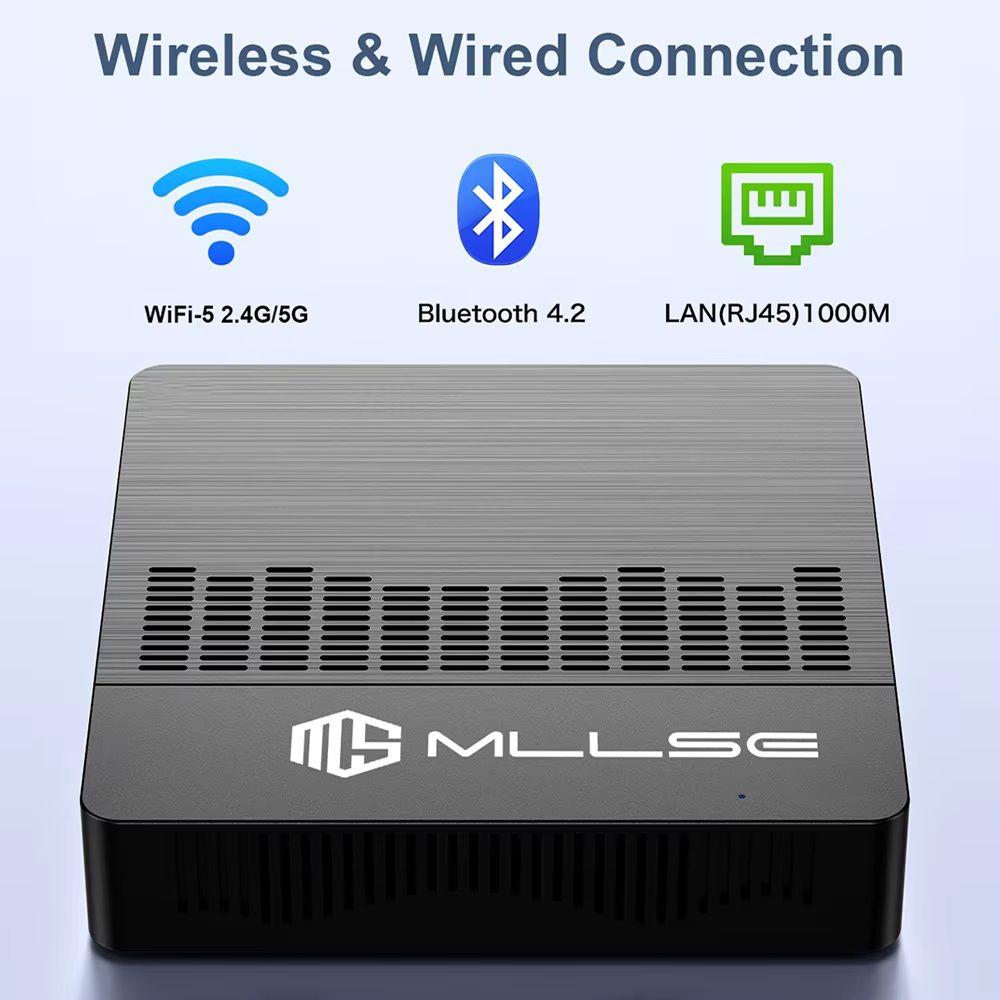 Mini PC Intel Gemini Lake Windows 11 6GB RAM 128GB SSD Dual Band WiFi Bluetooth