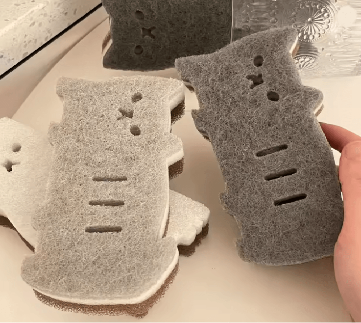 Cute Cat Kitchen Sponge Set