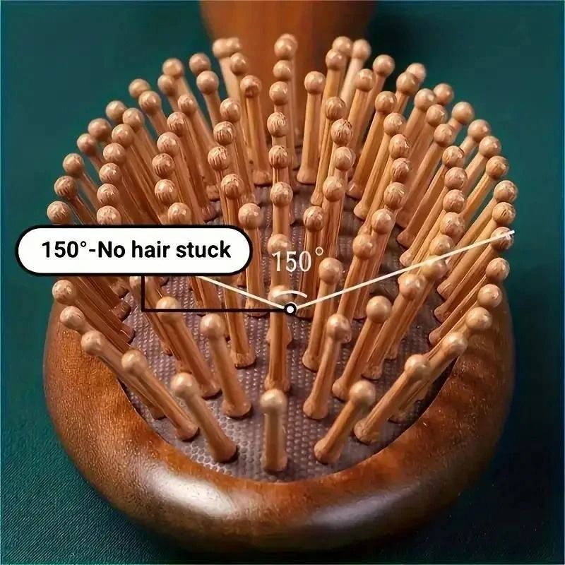 Luxurious Sandalwood Air Cushion Comb | Artisan Scalp Massaging Hairbrush