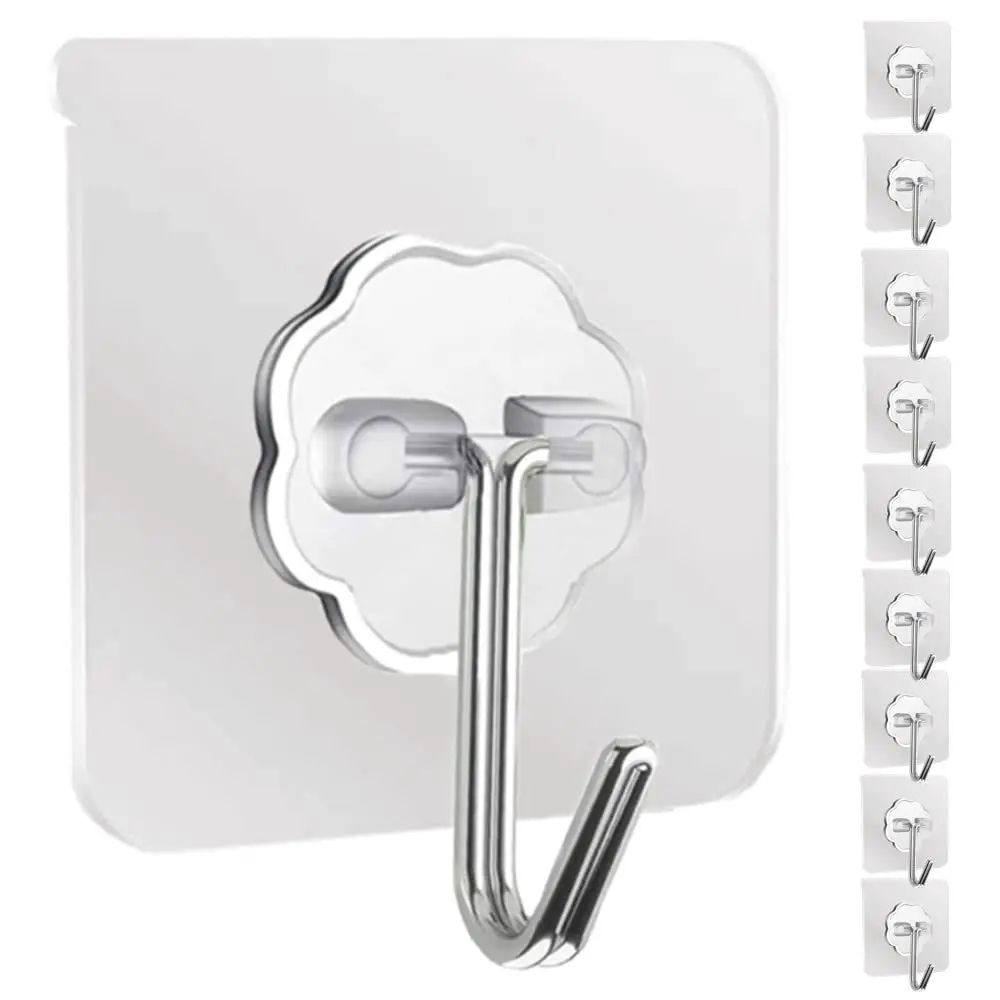 Waterproof Self Adhesive Wall Hooks Heavy Duty Sticky Hooks