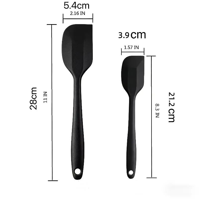 High-Temperature Integrated Silicone Scraper – Seamless Cake Smoothing & Baking Tool