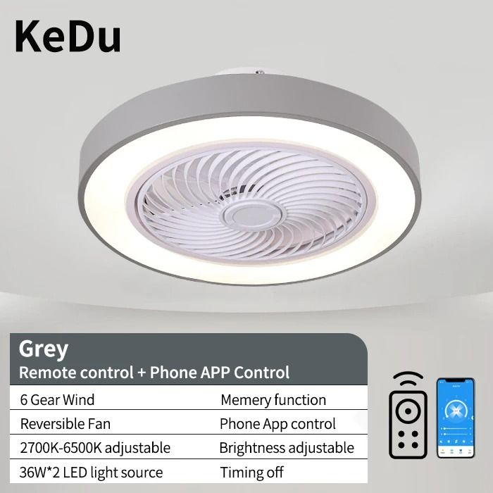 Integrated Modern Ceiling Fan Light