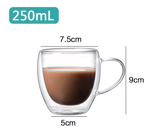Transparent Heat-Resistant Glass Tumbler Creative Coffee Whiskey and Cocktail Mug