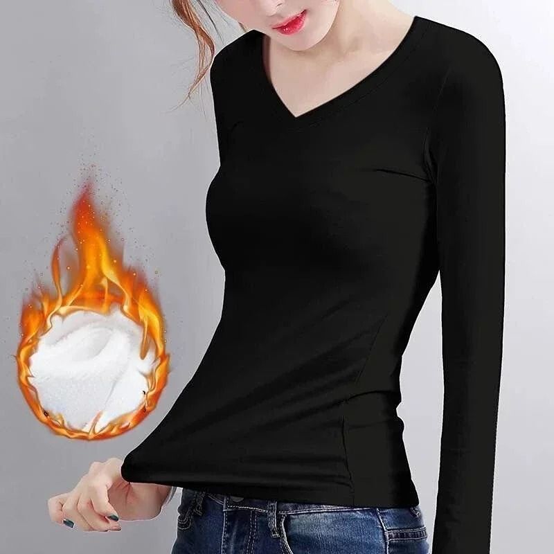Womens Thermal Turtleneck Long Sleeve Base Layer Shirt Winter Warm Top