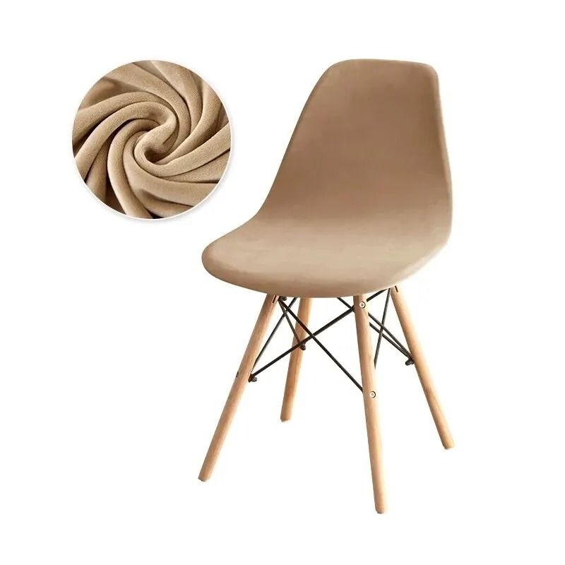 Velvet Chair Cover Stretch Dining Chair Cover Elastic Armless Seat Cover