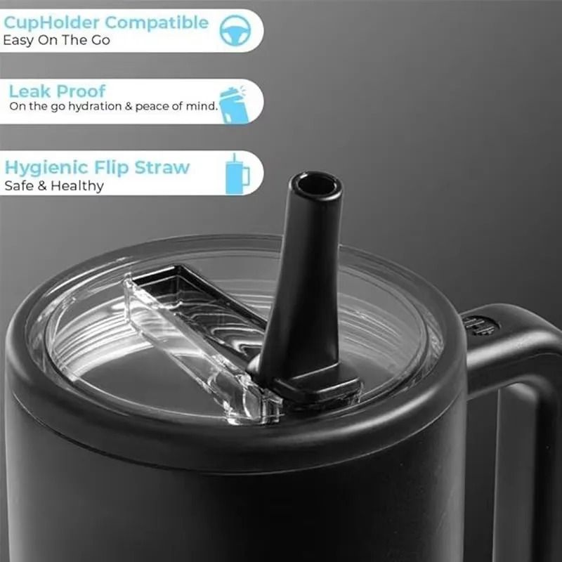 Insulated Stainless Steel Travel Tumbler with Straw Lid