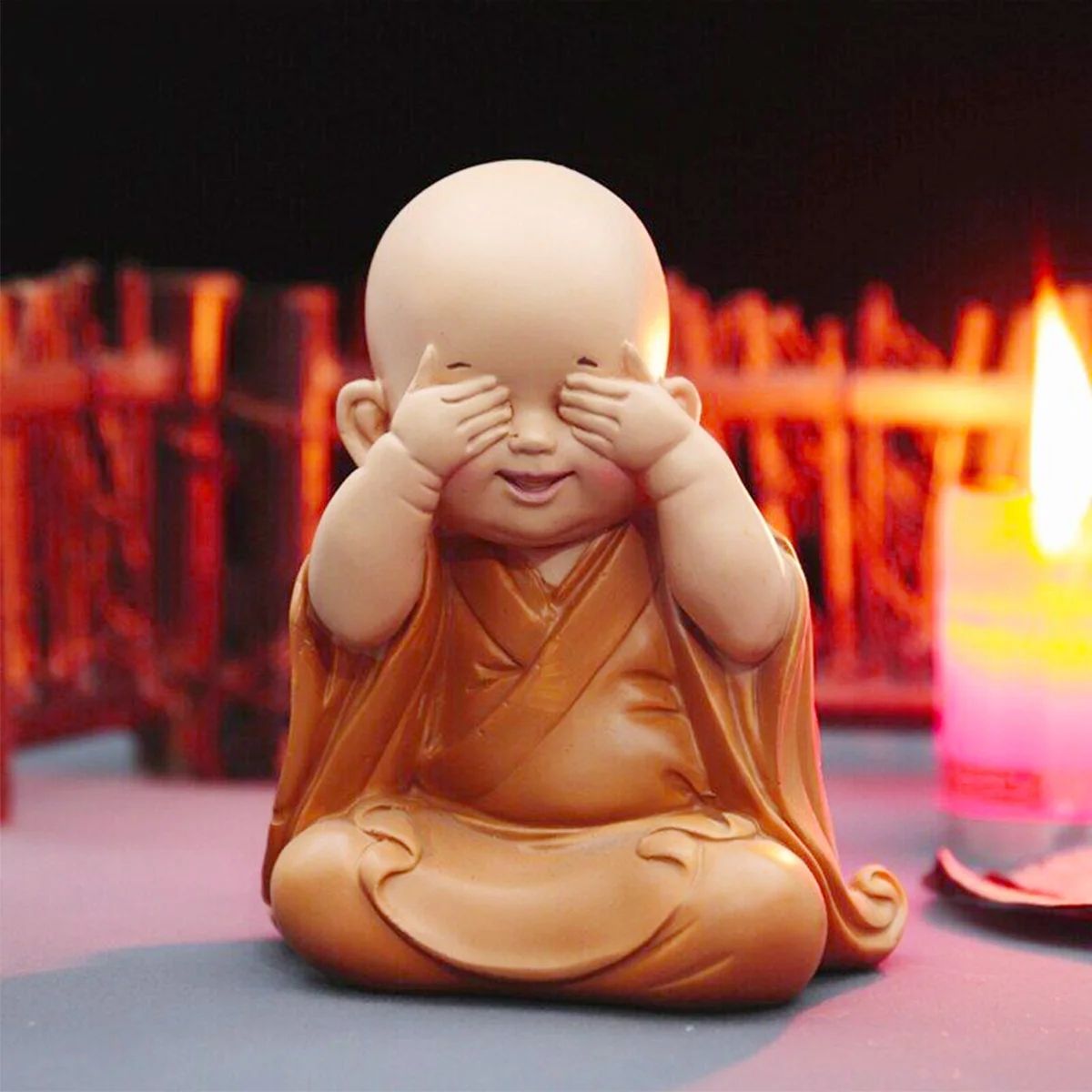 Cute Mini Monk Buddha Resin Figurine