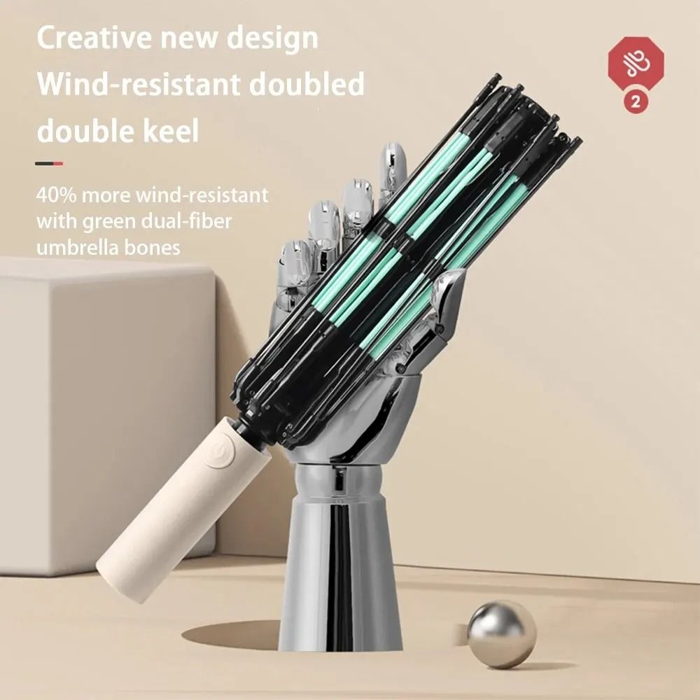 Reflective Reverse Folding Automatic Umbrella with UV Protection and Wind Resistant 20 Rib Frame