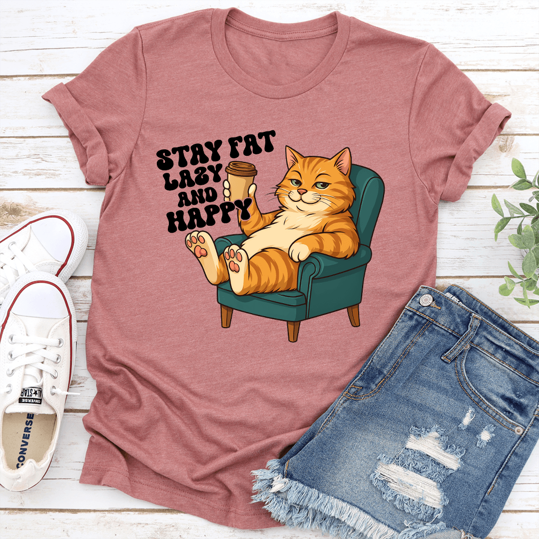 Stay Fat Lazy And Happy Tee