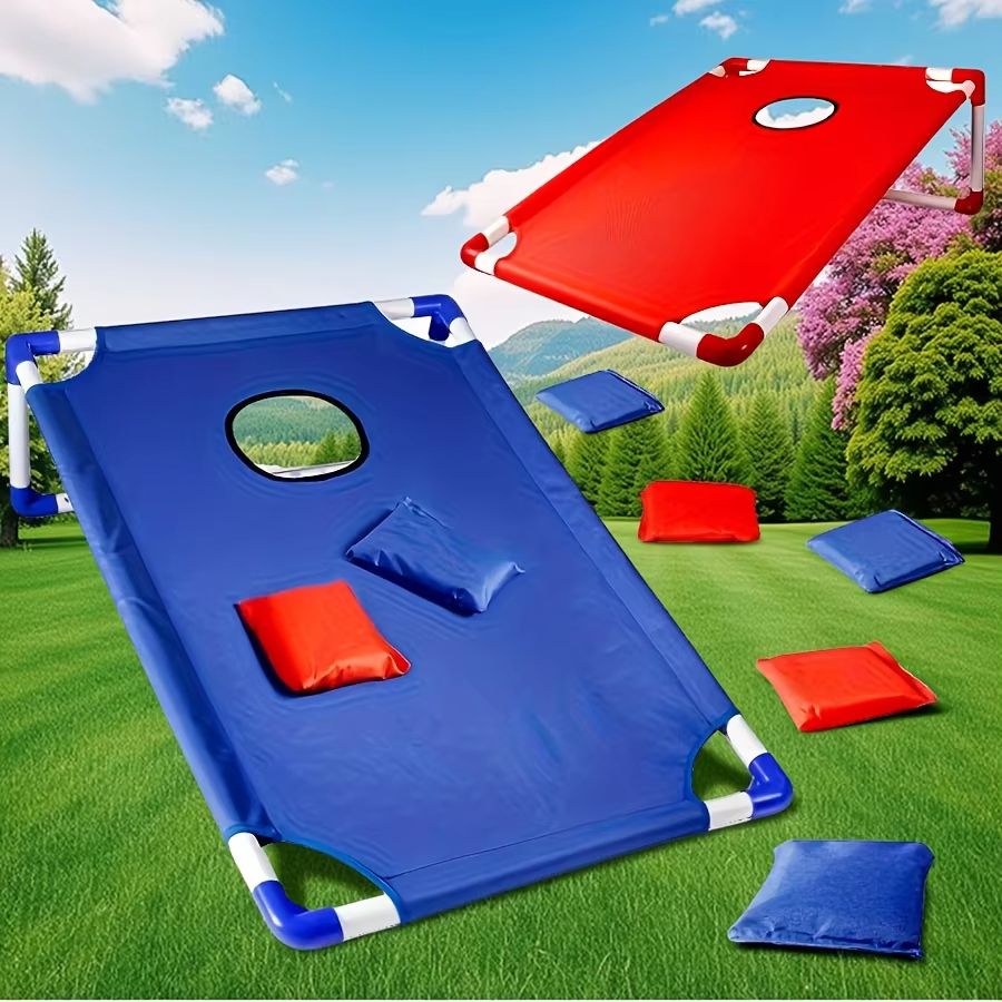 Portable Cornhole Game Set Foldable Beach Bean Bag Toss Boards
