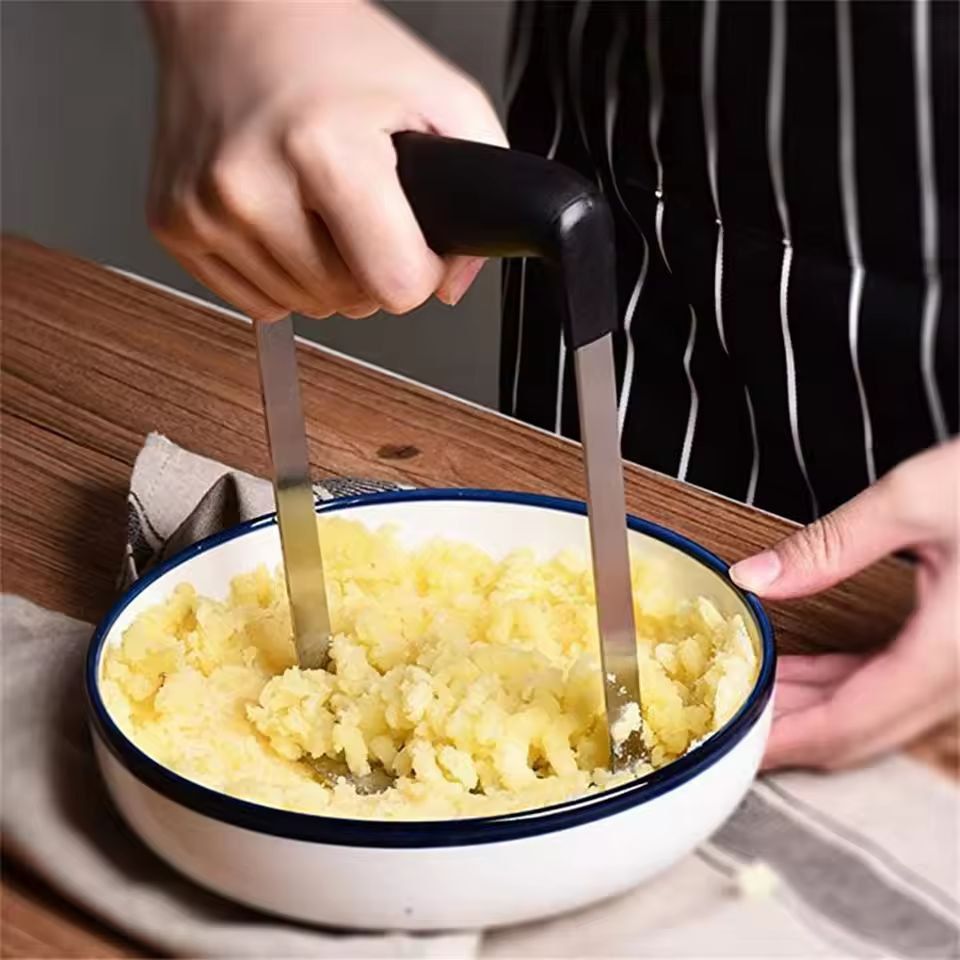 Premium Stainless Steel Potato Ricer & Smooth Masher Press