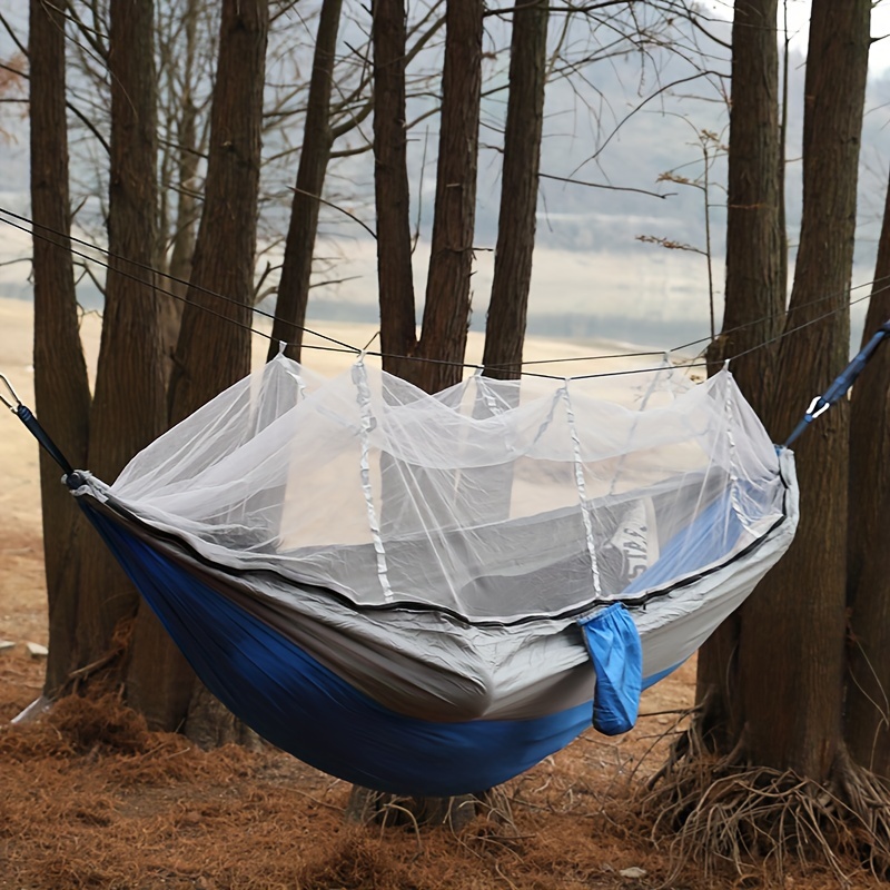 Double Camping Hammock with Mosquito Net Anti Rollover Portable Hammock Tent