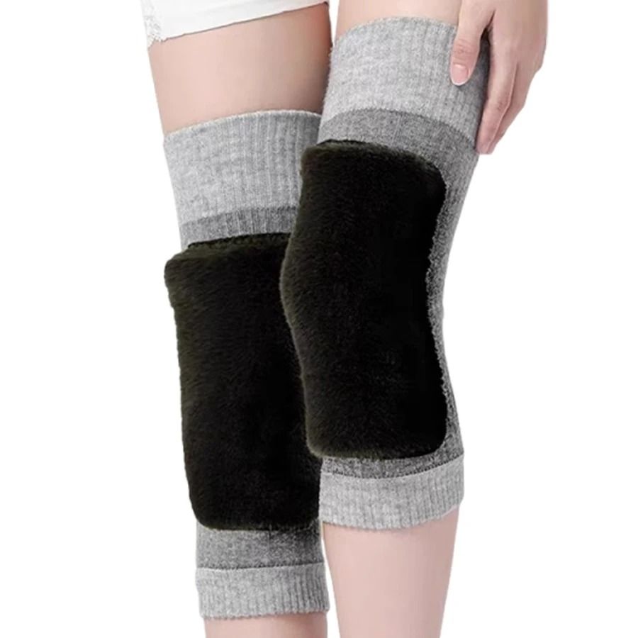 Winter Wool Warm Knee Brace Pads Elastic Knee Warmers for Men and Women