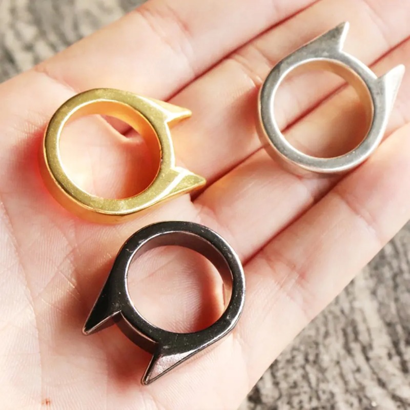 Cats Ear Self Defense Ring Durable Metal Survival & Safety Ring