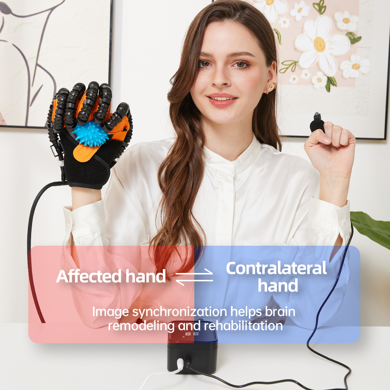 Rehabilitation Robot Gloves for Stroke, Hemiplegia Recovery, Intelligent Massage Hand Trainer, Finger Exercise Gloves