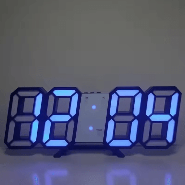 3D LED Digital Wall Clock Alarm Time Date Temperature Display Modern Desk and Wall Clock