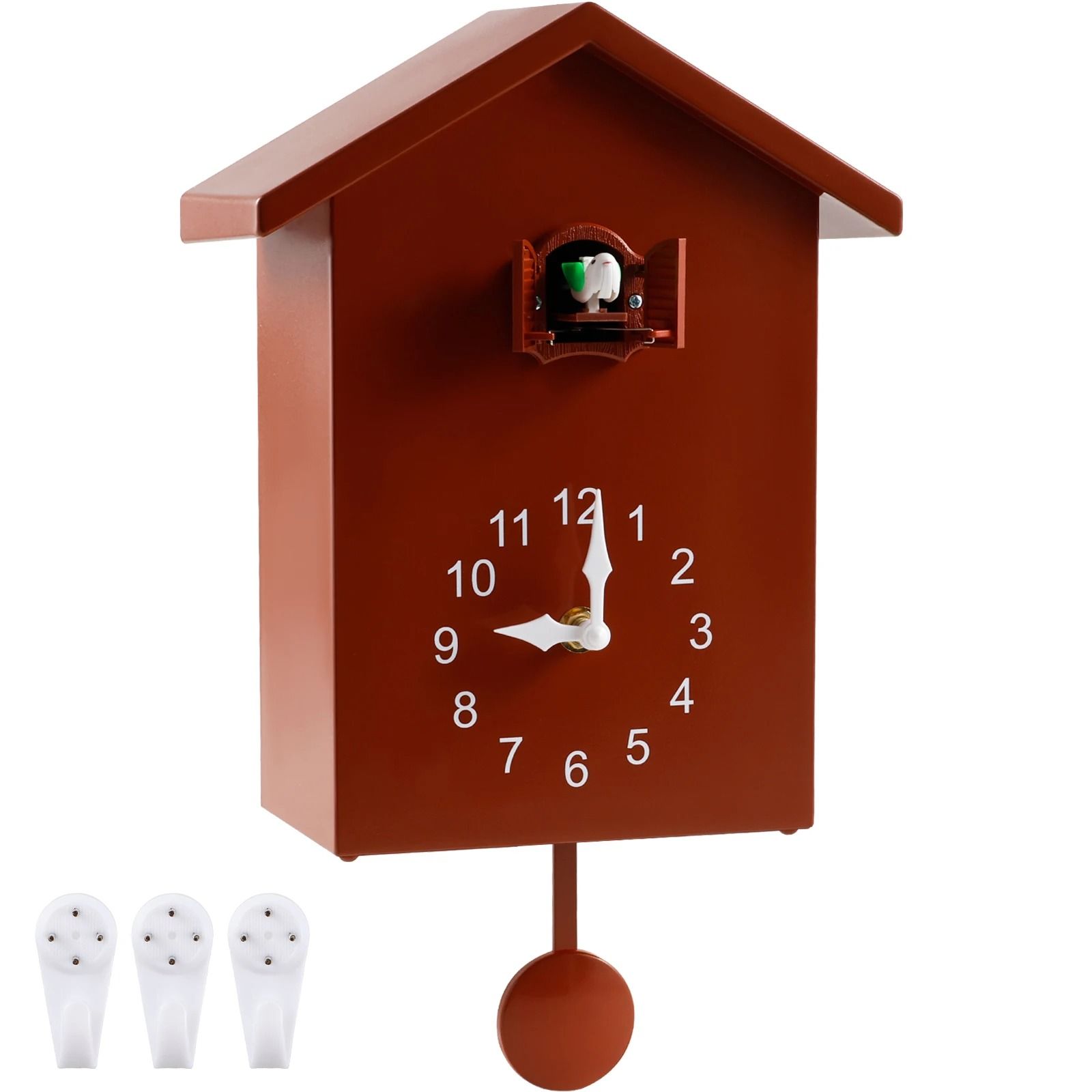 Creative Cuckoo Wall Clock with Bird Sound and Silent Movement