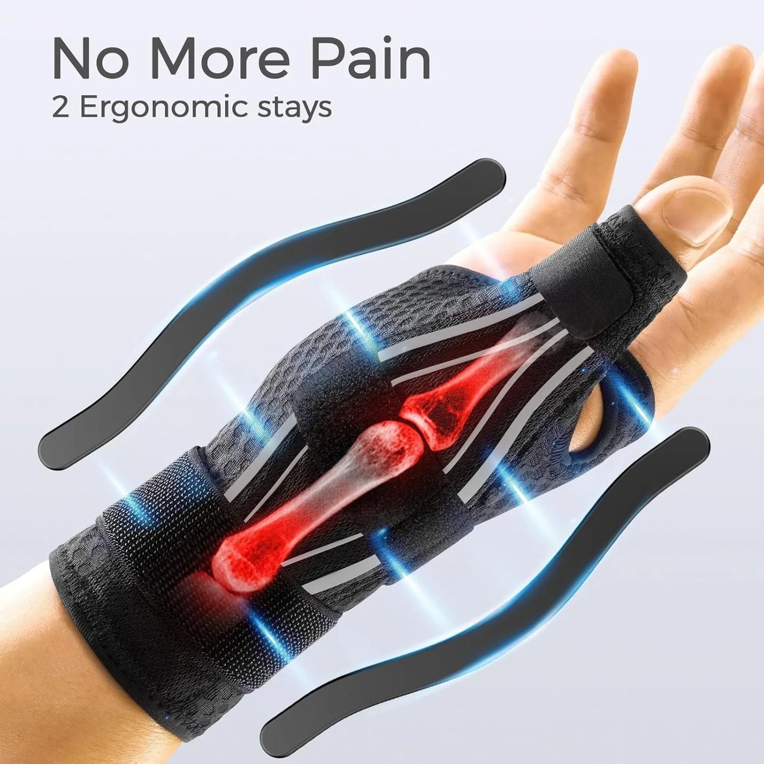 Adjustable Wrist Splint and High-Performance Breathable Carpal Tunnel Support System