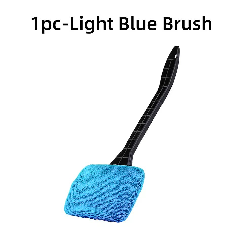 Car Windshield Cleaning Brush Kit with Microfiber Cloth and Long Handle