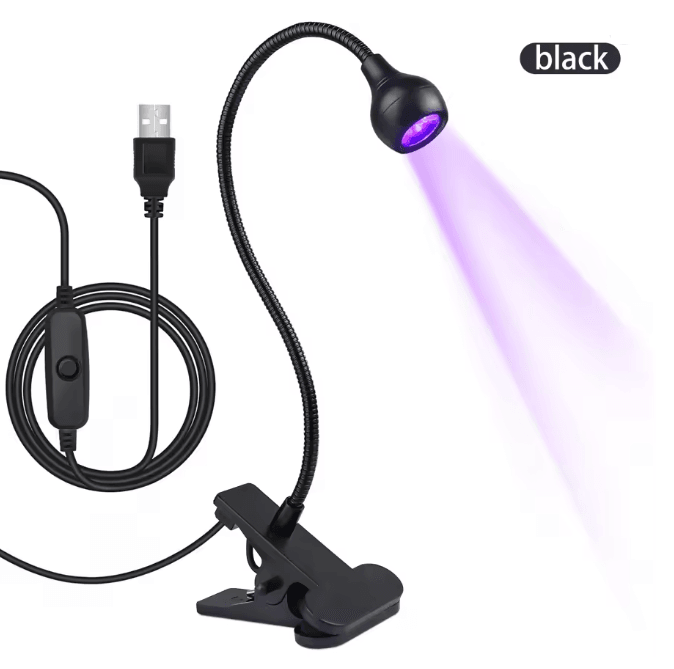 5W UV Gel Nail Lamp with Clip and Flexible Arm Nail Dryer
