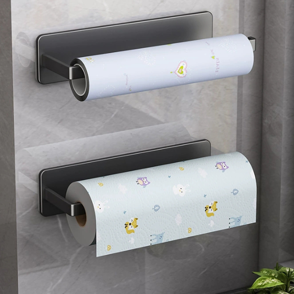 Magnetic Paper Towel Holder for Kitchen, No-Drill Cabinet Rack & Storage Shelf