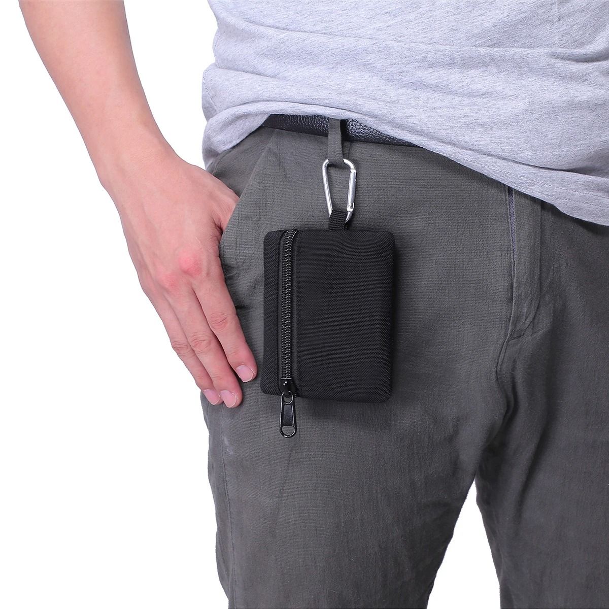 Outdoor Tactical Zippered Coin Purse and Key Bag