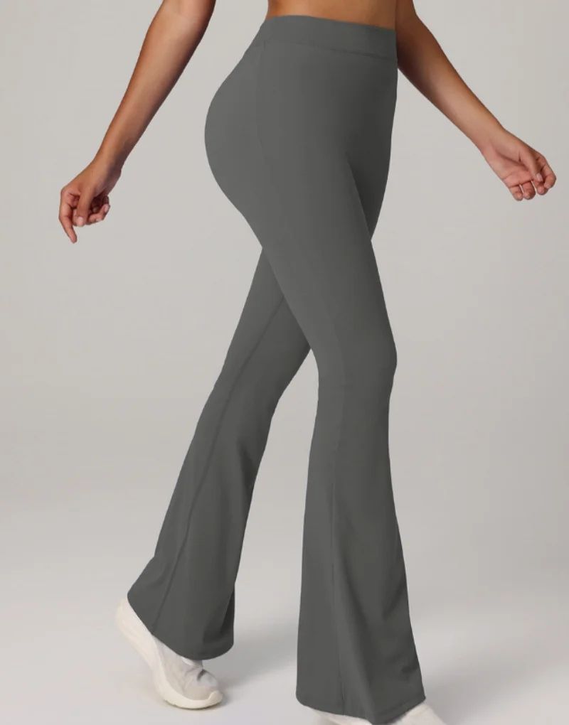 Women's High-Waist V-Shape Flare Yoga Pants – Stretch Wide Leg Gym & Dance Leggings