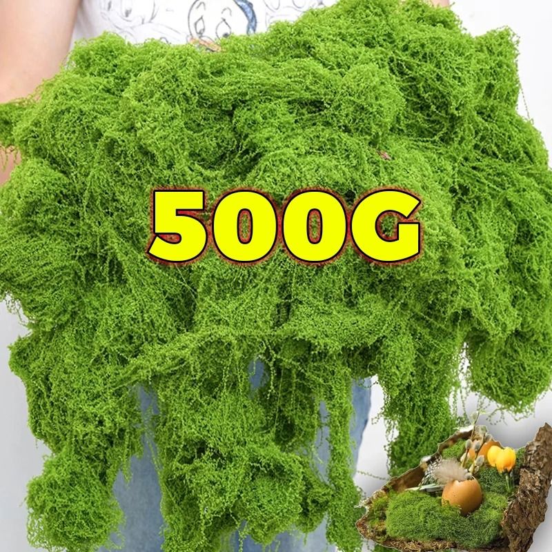 Eternal Artificial Green Moss – Preserved-Effect Moss for Mini Landscapes, DIY Crafts, & Botanical Room Decor