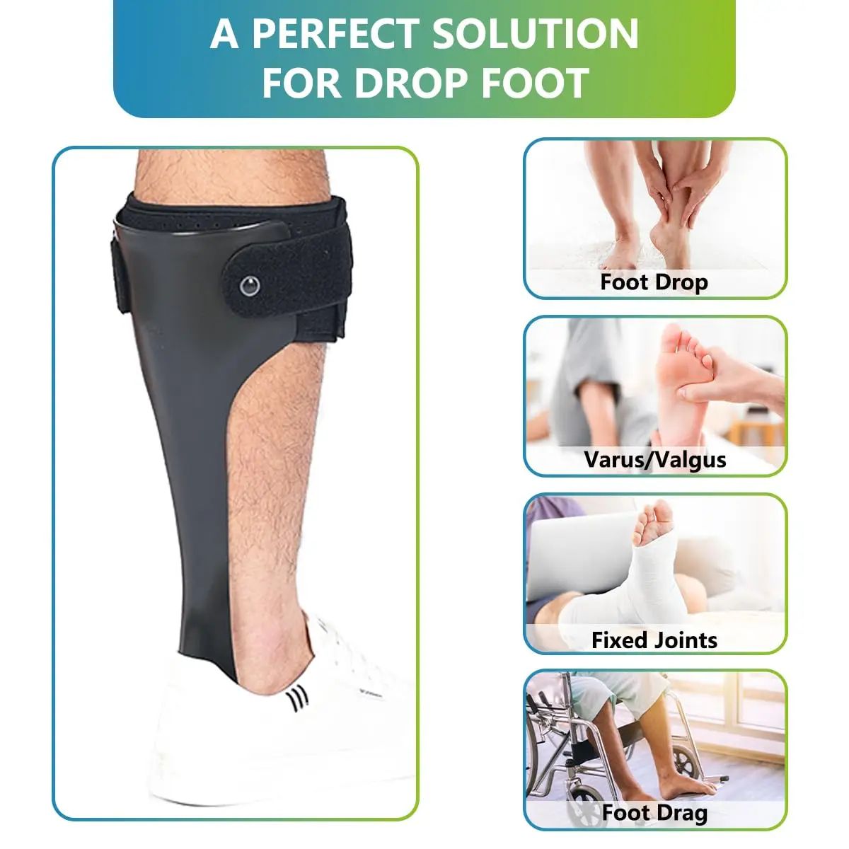 FreedomStep Lightweight AFO Drop Foot Brace for Daily Stability & Comfort