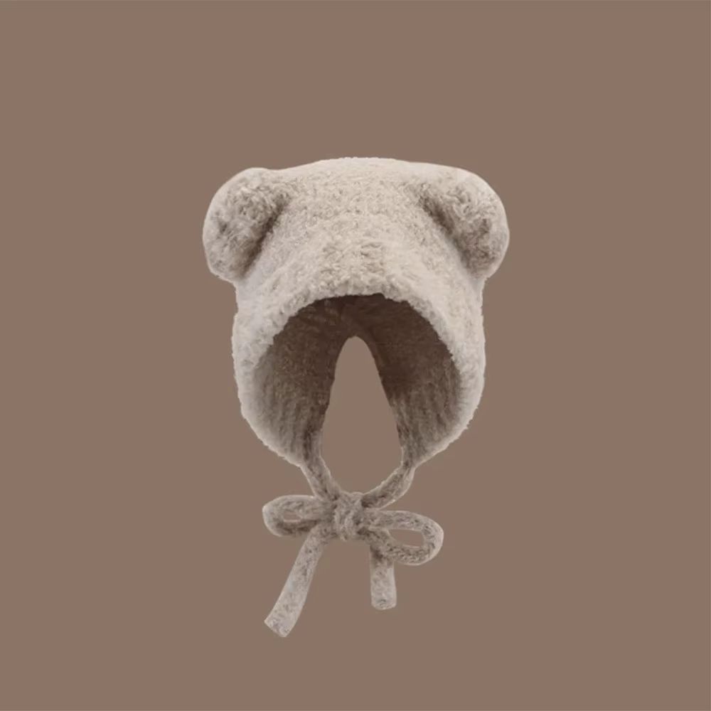 Women's Cute Bear Ear Knitted Winter Beanie Hat