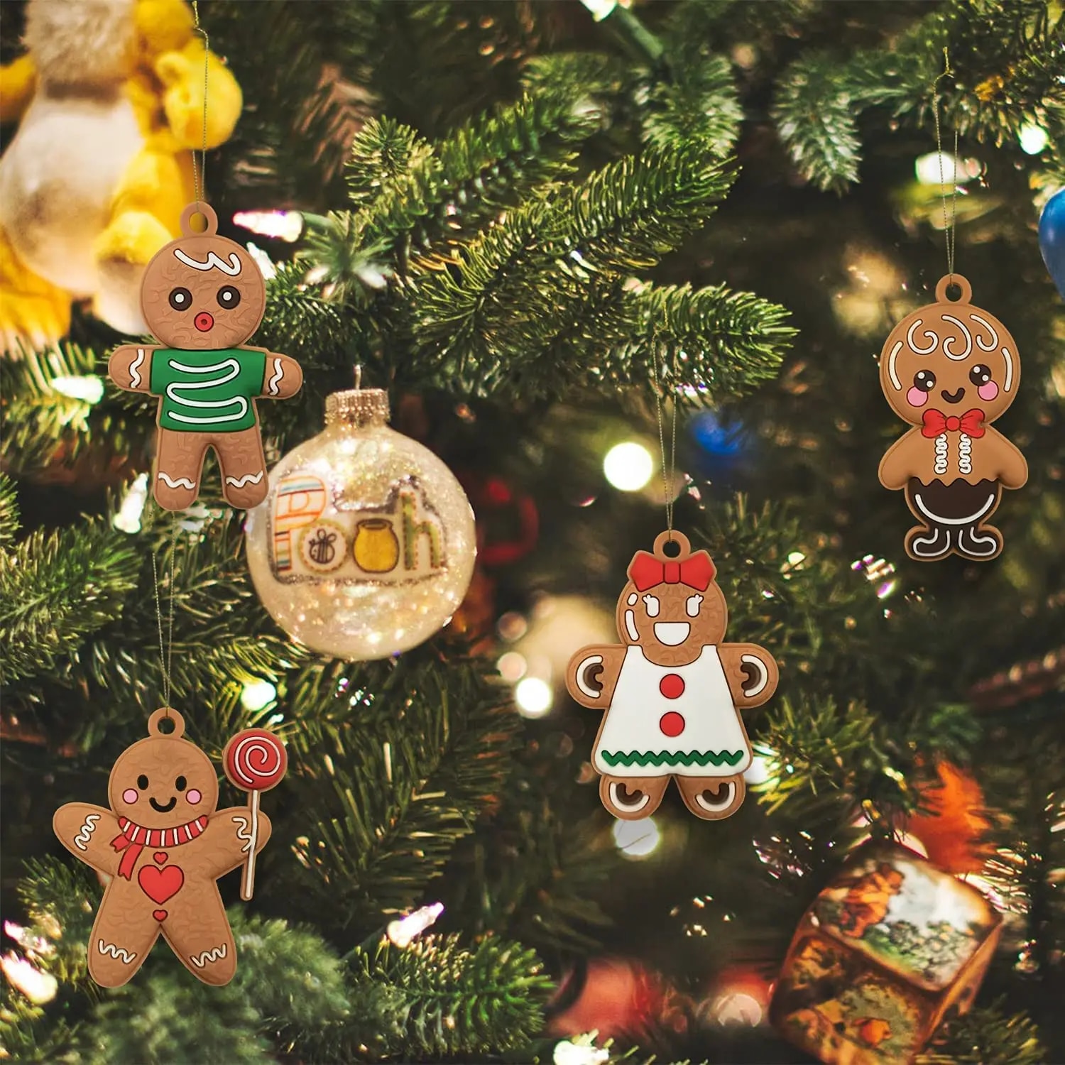 12 Christmas Gingerbread Man Ornaments 3