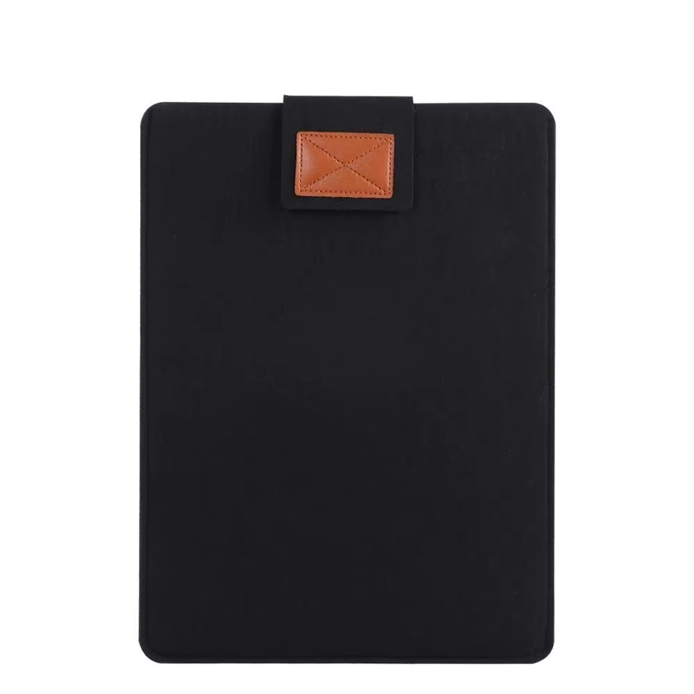 Ultra Thin Wool Felt Laptop Sleeve With PU Leather Stand Case