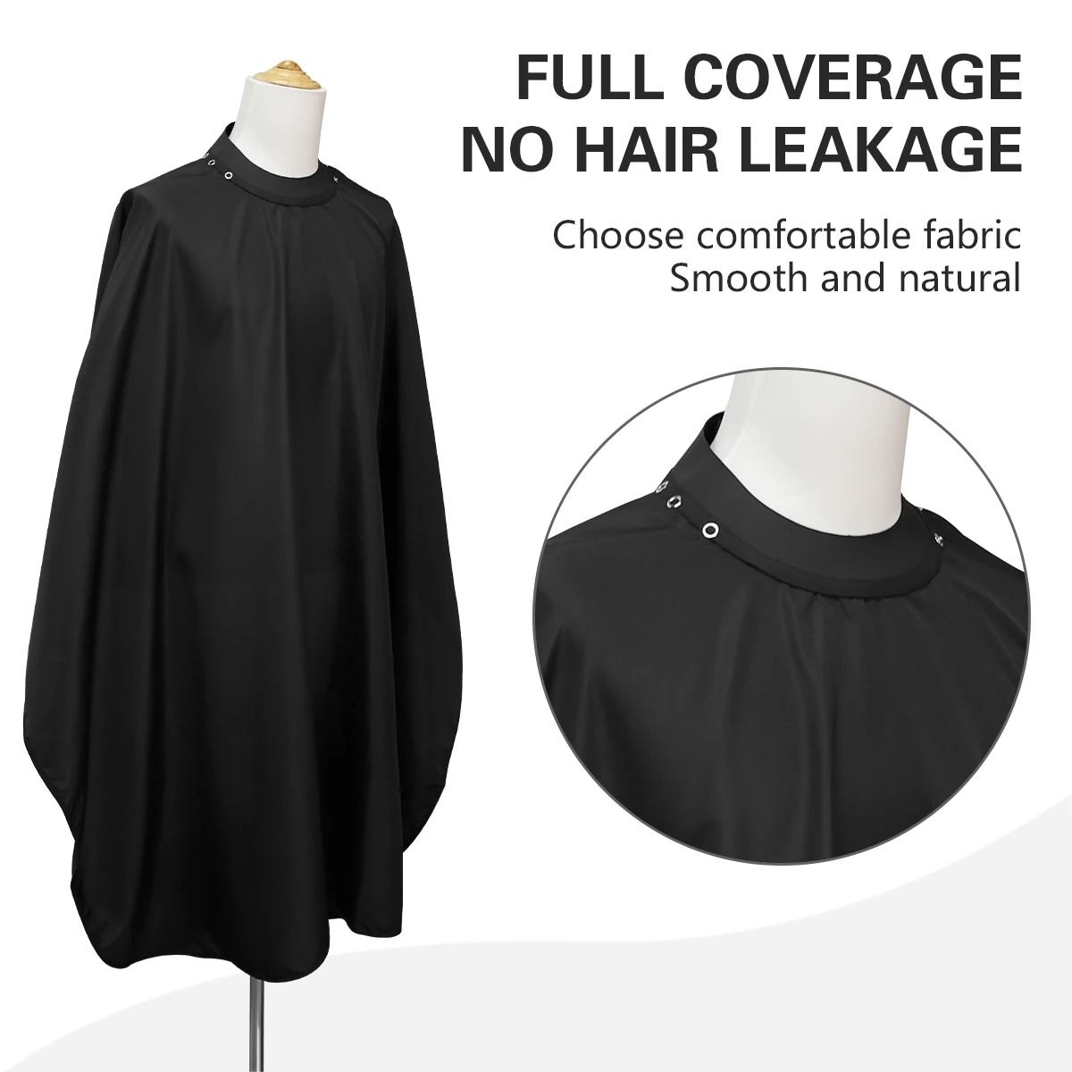 Professional Barber Salon Apron with Silicone Collar Waterproof Hairdressing Cape