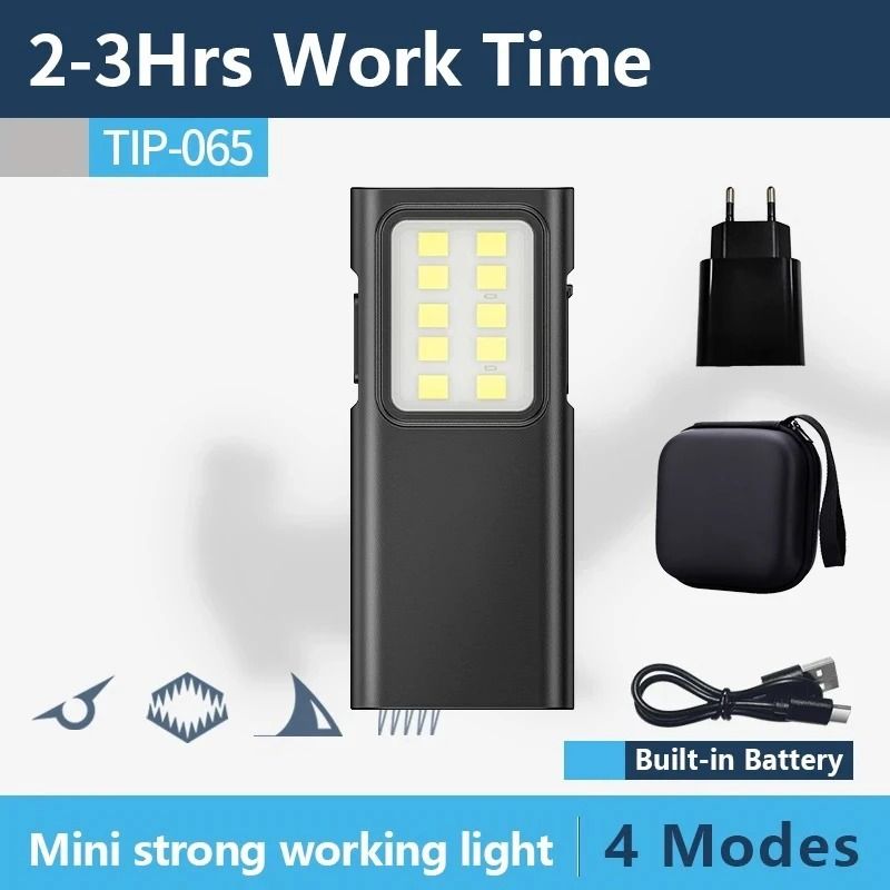 Mini EDC LED Flashlight Keychain Light with USB Rechargeable Battery