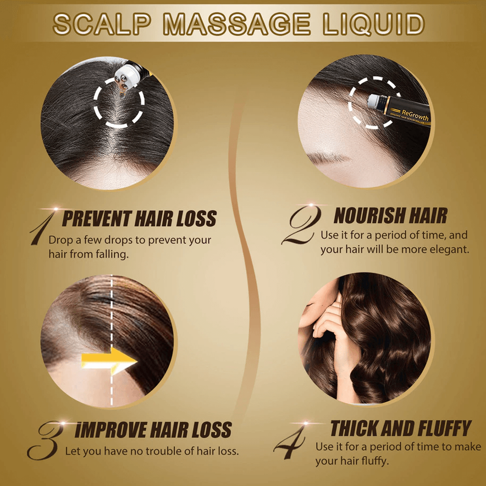 Triple Roll-On Massager Hair Growth Essence