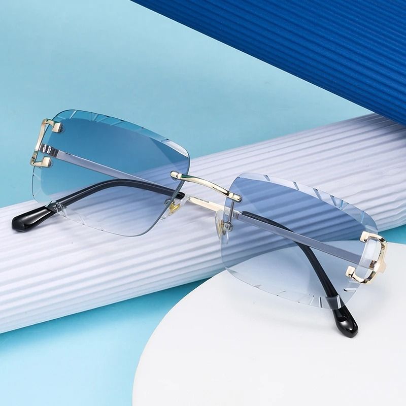 Square Rimless Glasses | High-Grade Metal Trend Sunglasses for Men & Women