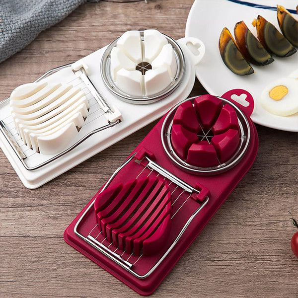 2-in-1 Stainless Steel Egg Slicer & Vegetable Cutter