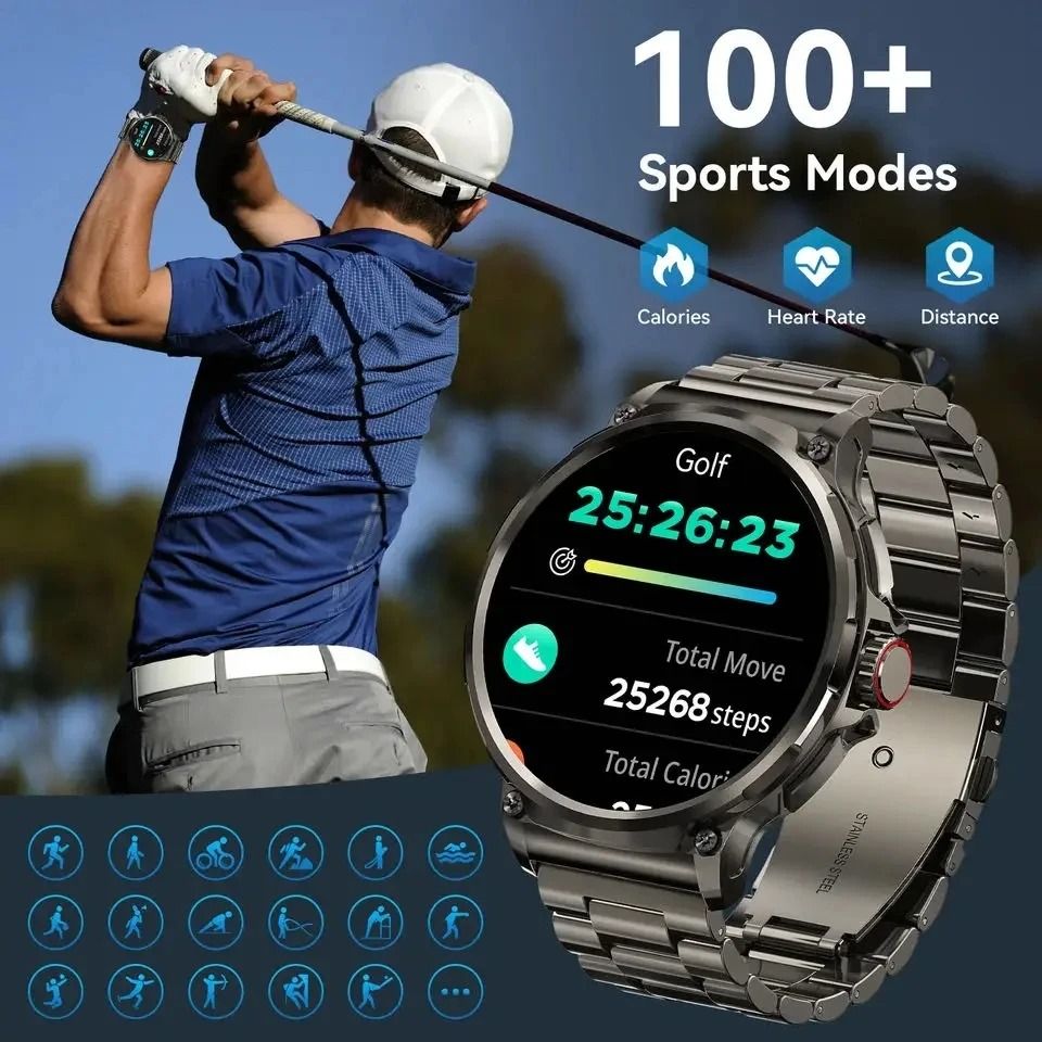 Ultra HD AMOLED GPS Smartwatch with 1.85-Inch Display, 710mAh Battery and Bluetooth Calling