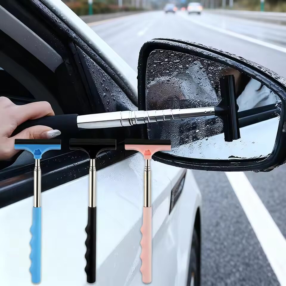 Portable Rear View Mirror Wiper for Automotive, Retractable Car Windshield Wiper Arm, New Auto Products