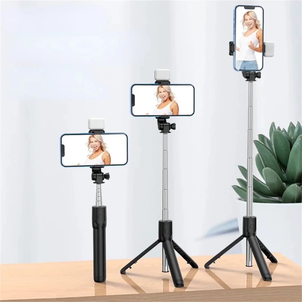 All-in-One Bluetooth Selfie Stick Tripod with Wireless Remote for iPhone & Android