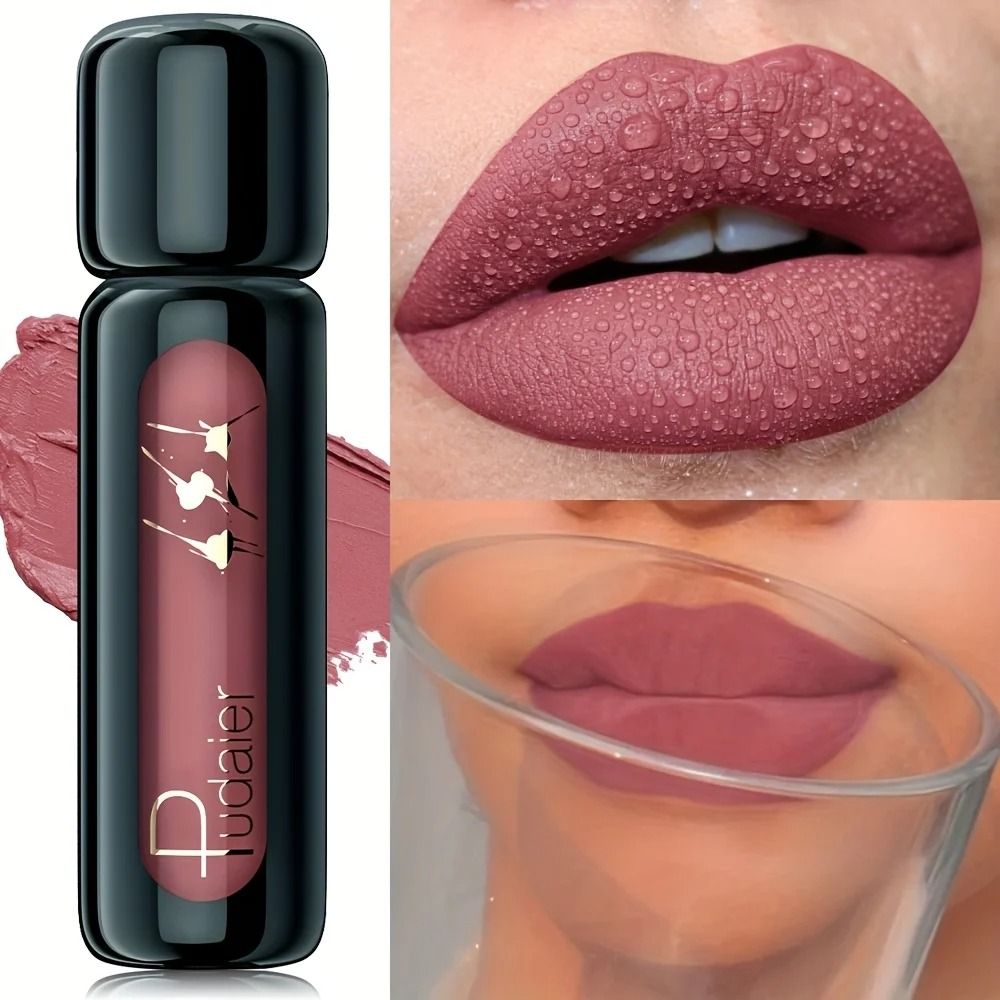 VelvetBloom Matte Velvet Lip Gloss High Pigment Liquid Lip Mud