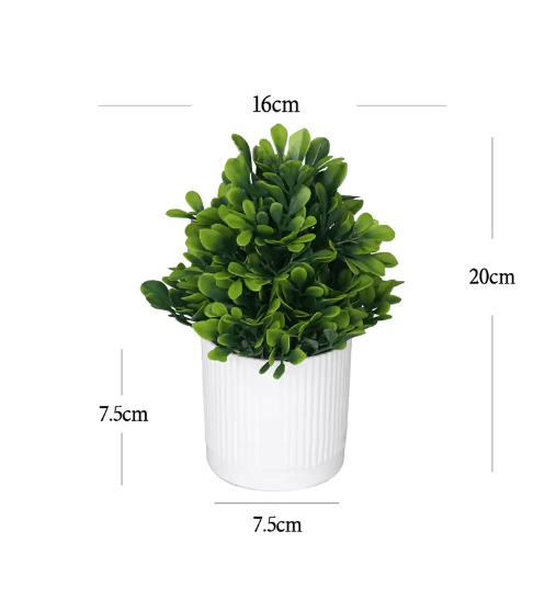 Artificial Potted Flower Bonsai Mini Tabletop Plant Decor for Home & Garden