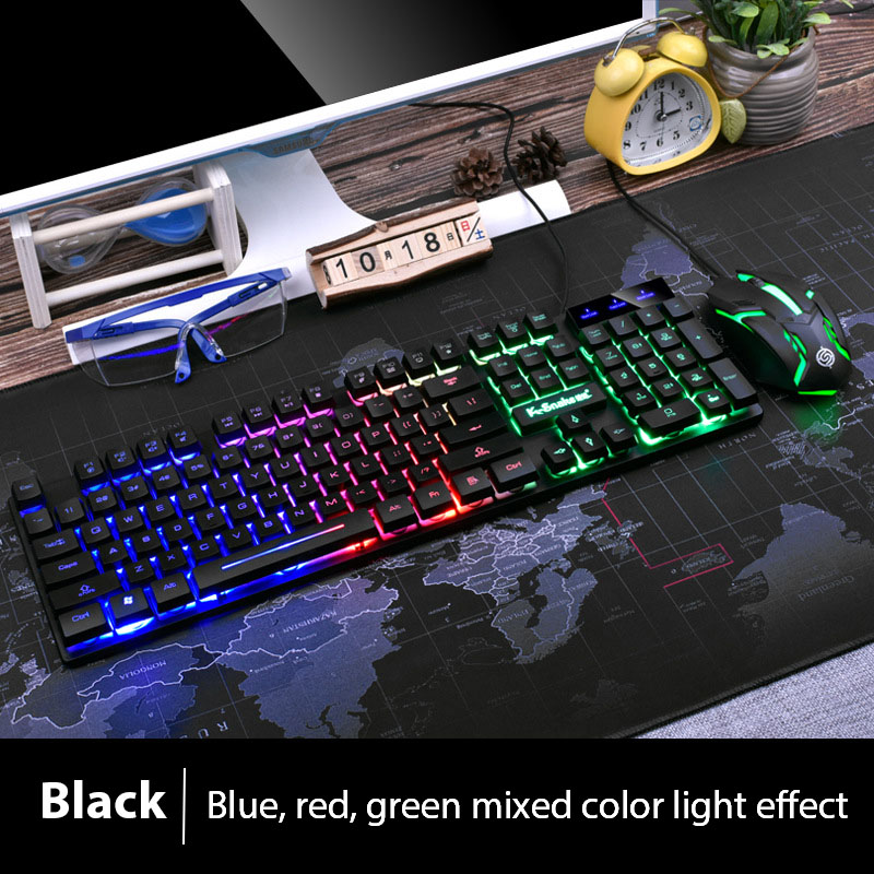 Keyboard And Mouse Set Waterproof Luminous Game Backlit Keyboard