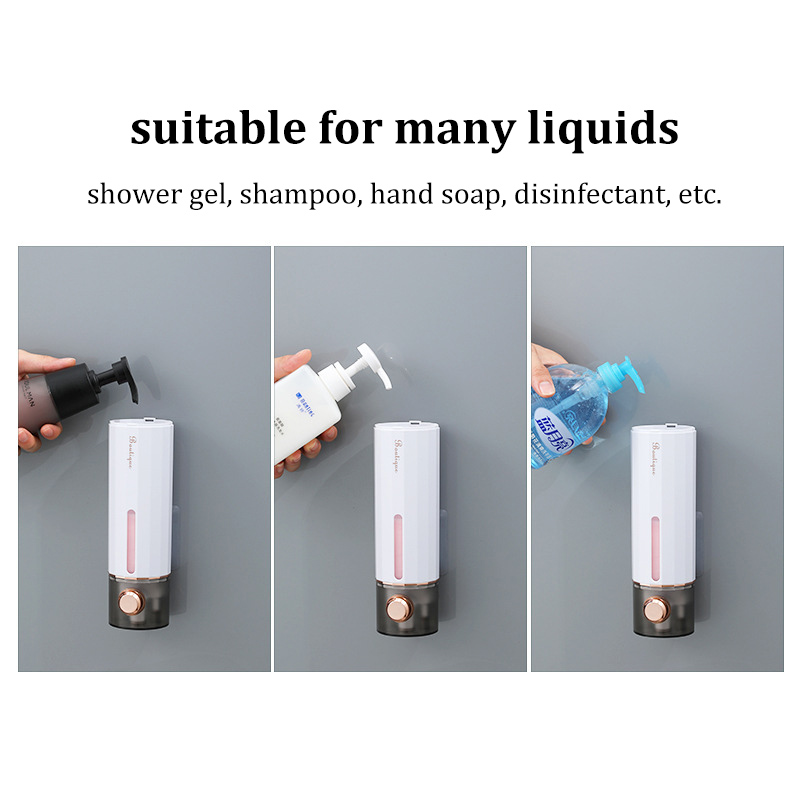 Wall-mounted Punch-free Soap Dispenser, Hand Soap Press Box, Bathroom Hotel, Shampoo Shower Gel Dispenser